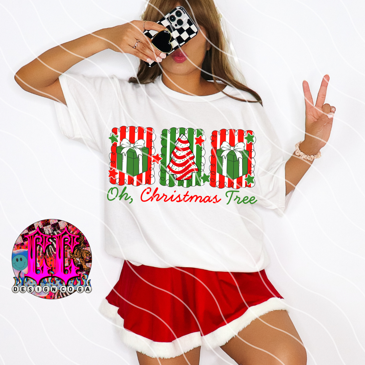 OH CHRISTMAS TREE CAKE PNG DIGITAL DOWNLOAD