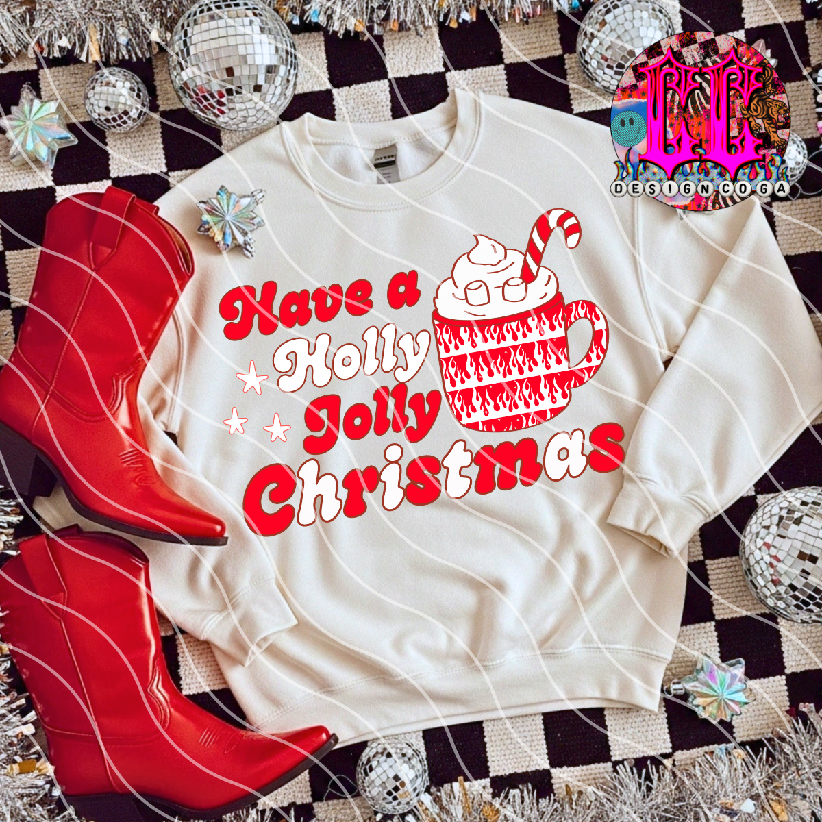HOLLY JOLLY COCOA PNG DIGITAL DOWNLOAD