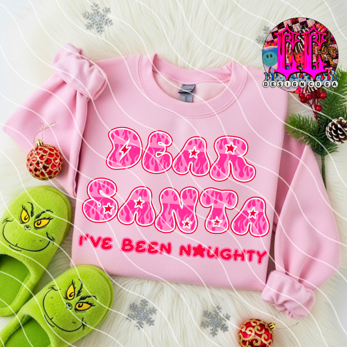 DEAR SANTA NAUGHTY PNG DIGITAL DOWNLOAD