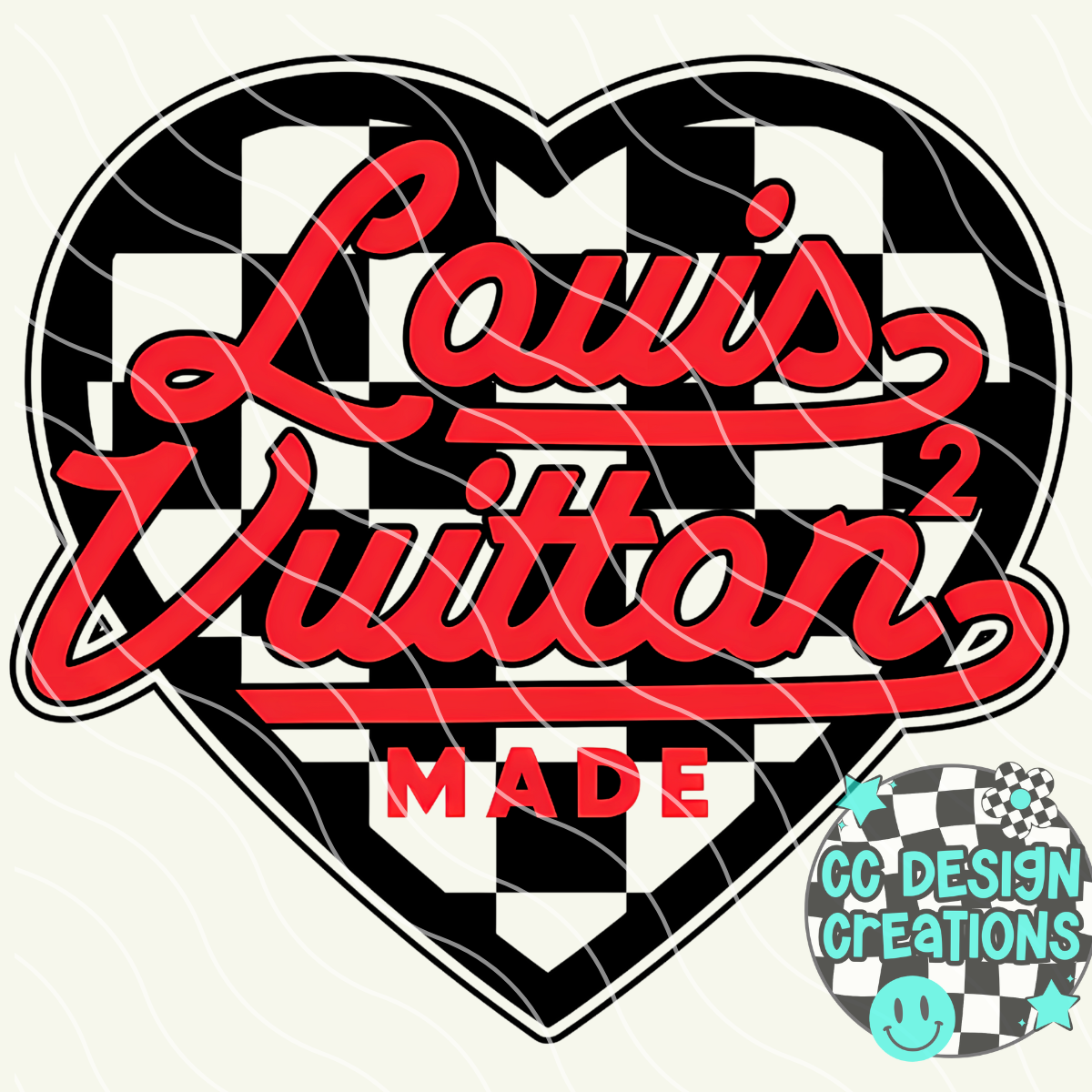 Red Black Louis PNG Digital Download