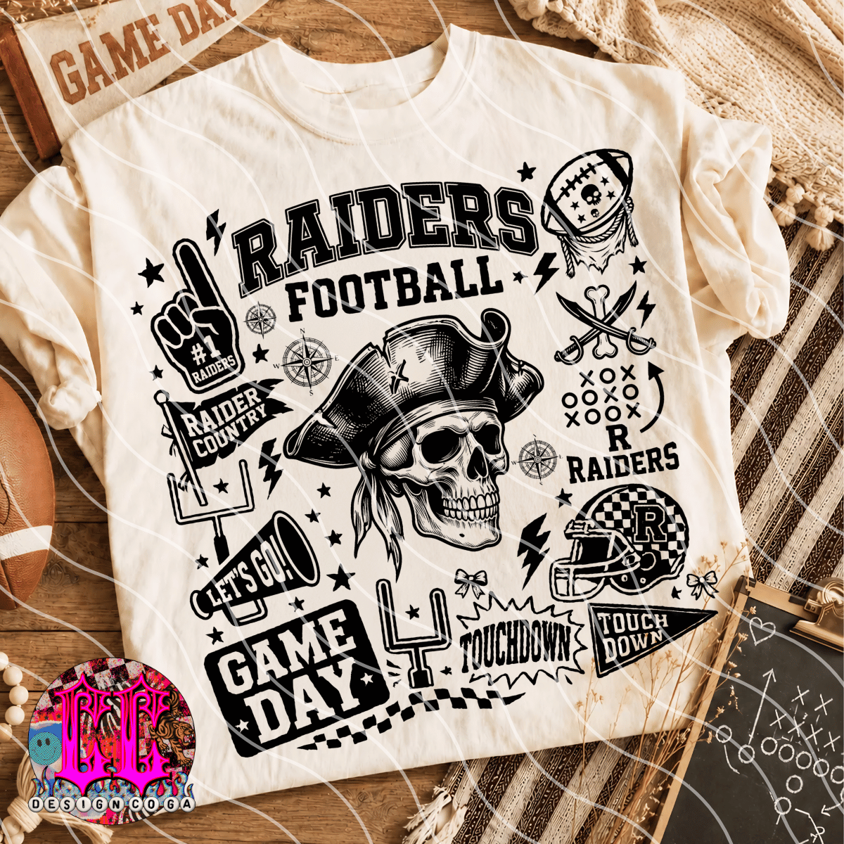 RAIDERS MASCOT COLLAGE PNG DIGITAL DOWNLOAD
