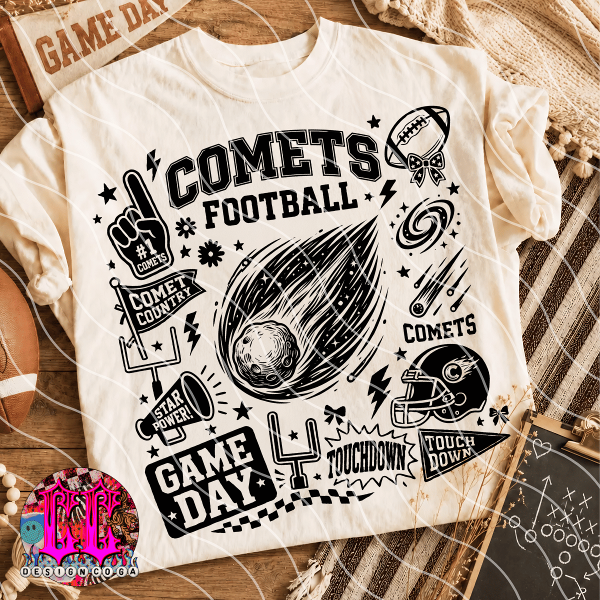 COMETS MASCOT COLLAGE PNG DIGITAL DOWNLOAD