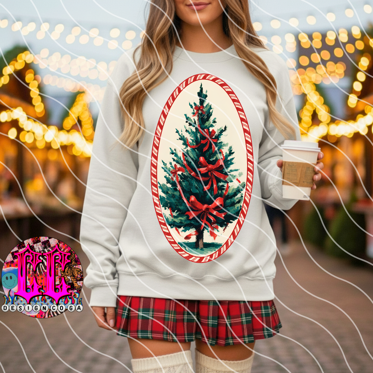 VINTAGE BOW TREE PNG DIGITAL DOWNLOAD