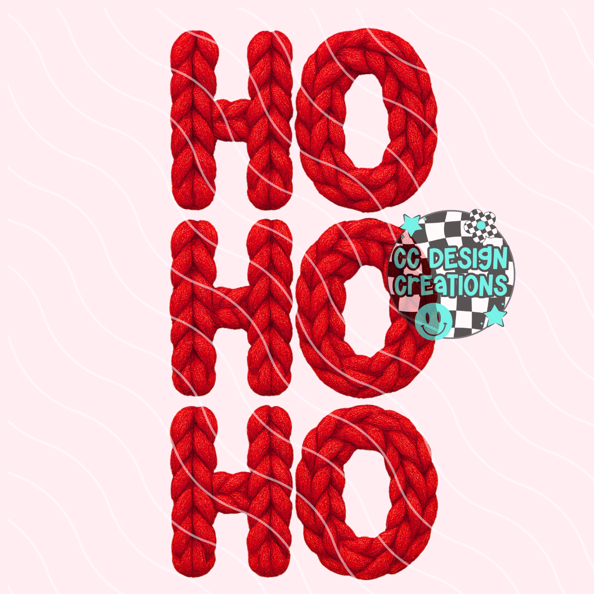 FAUX YARN Ho Ho Ho PNG Digital Download