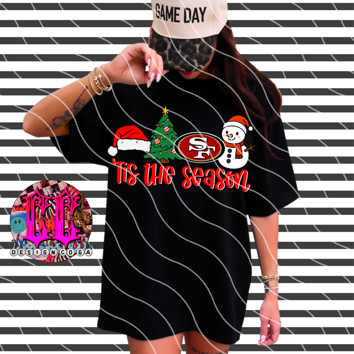 TIS THE SEASON NINERS PNG DIGITAL DOWNLOAD