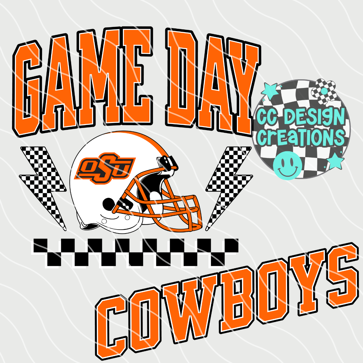 Cowboys Game Day Retro Football PNG Digital Download