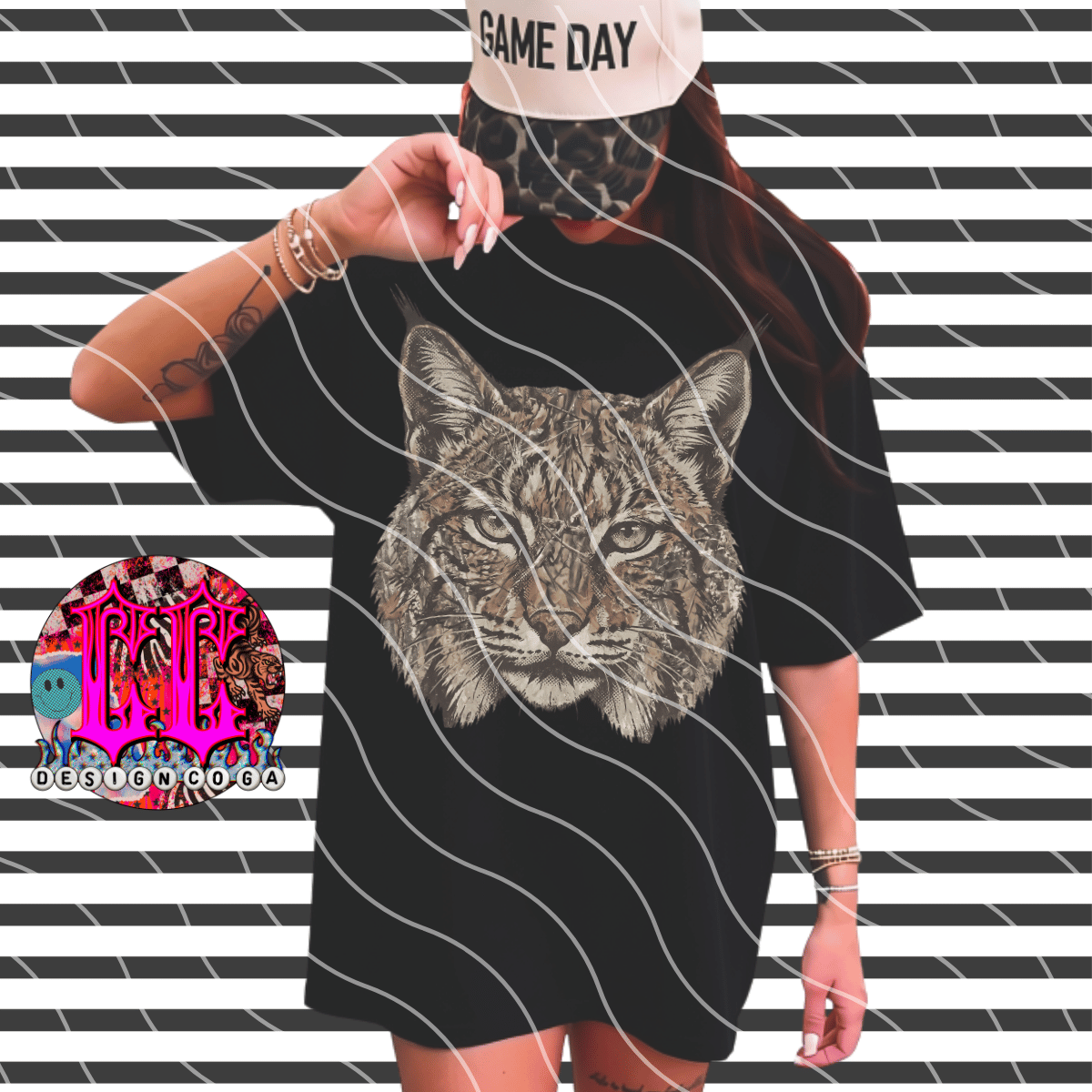BOBCATS CAMO MASCOT PNG DIGITAL DOWNLOAD