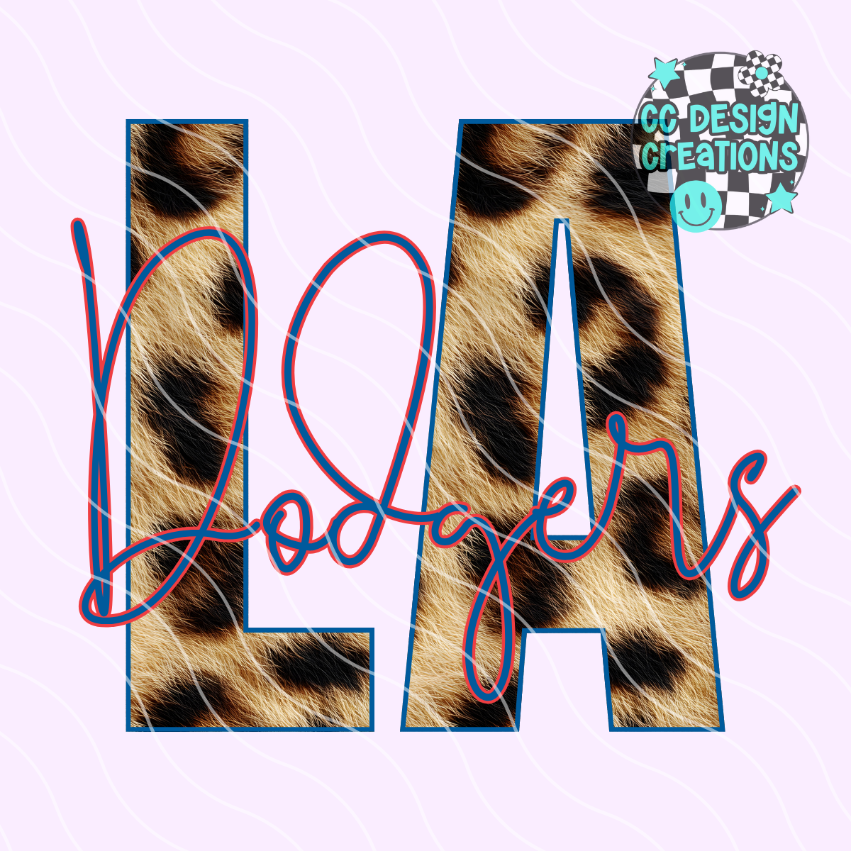 Dodgers Baseball Leopard PNG Digital Download