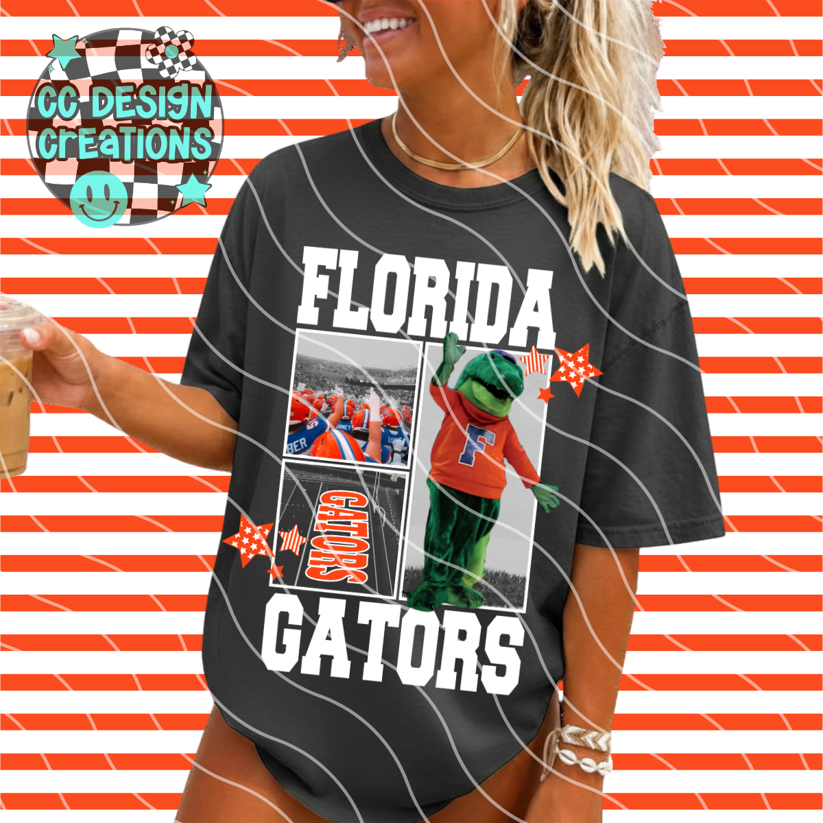 FLORIDA FOOTBALL COLLAGE PNG DIGITAL DOWNLOAD (WHITE + BLACK INCLUDED)
