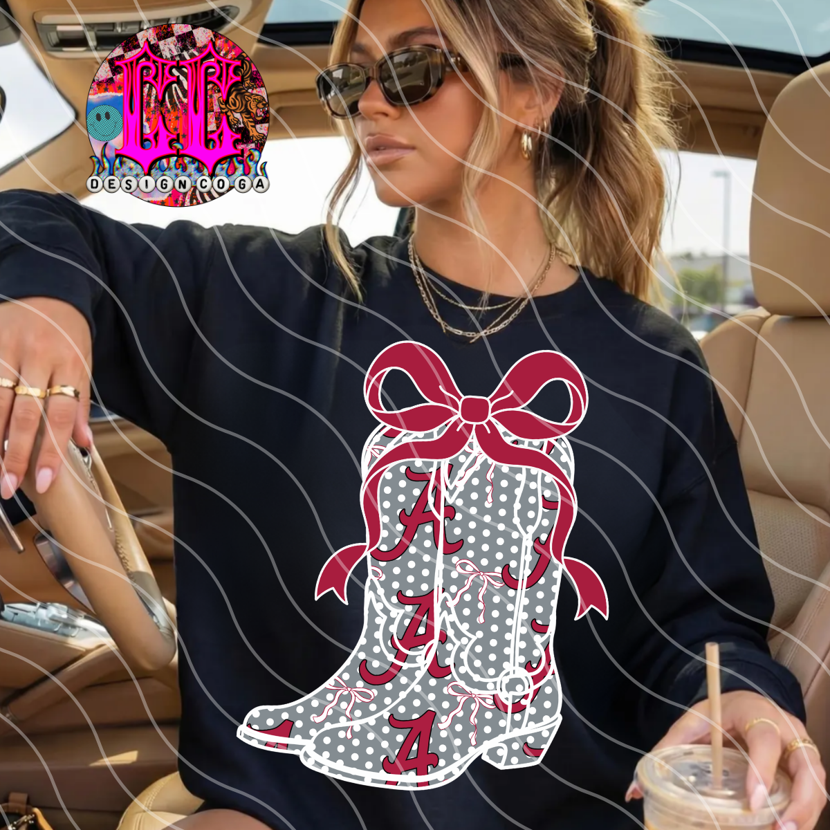 POLKA DOT COWGIRL BAMA PNG DIGITAL DOWNLOAD