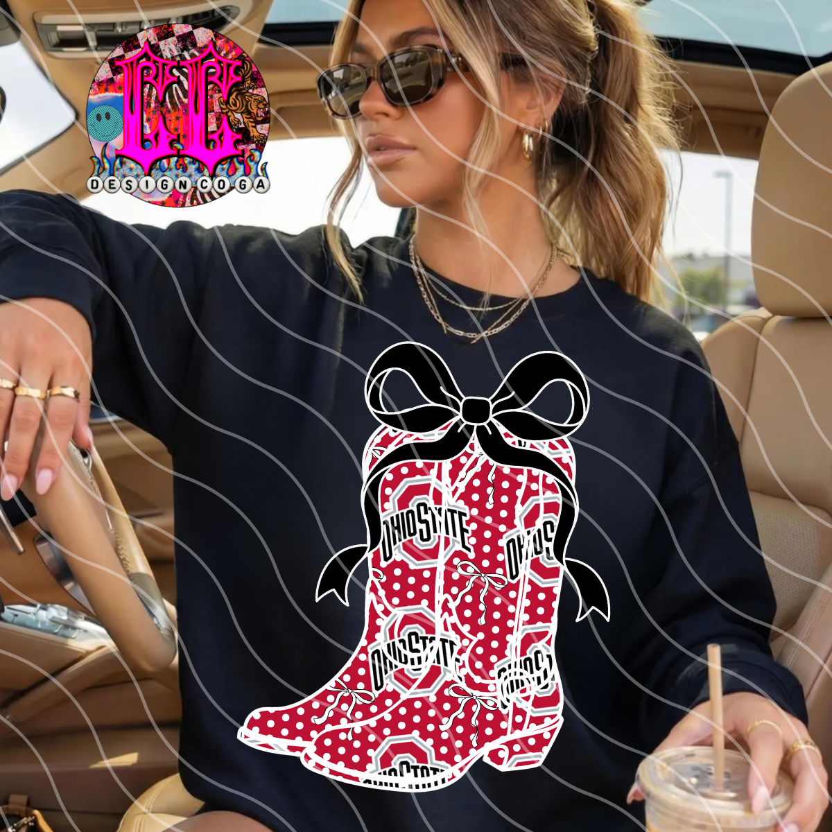 POLKA DOT COWGIRL OHIO PNG DIGITAL DOWNLOAD