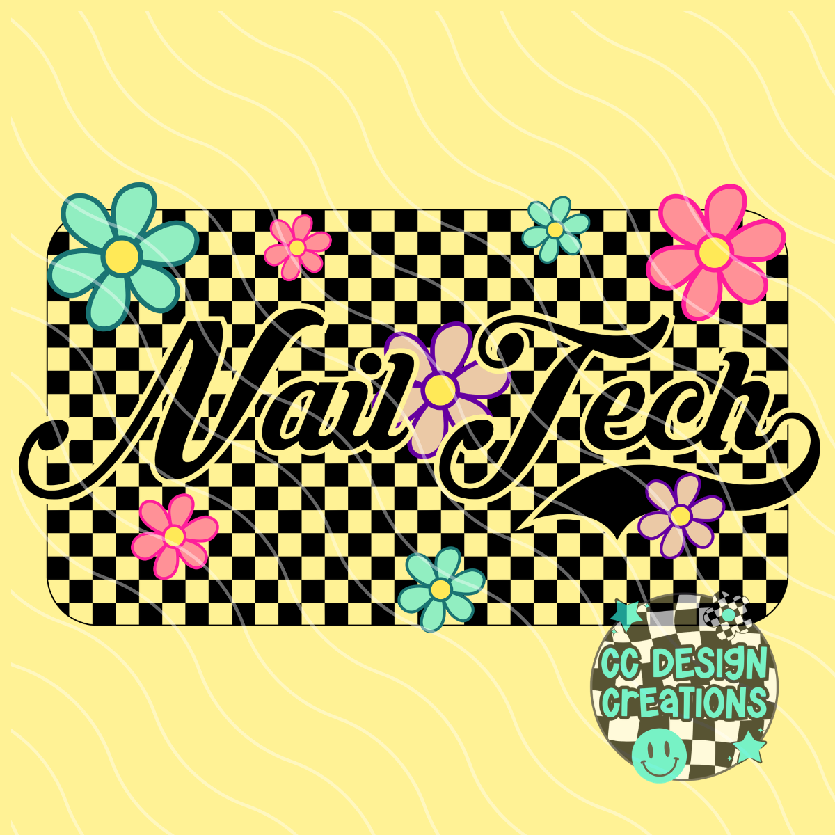 Nail Tech Retro Spring PNG Digital Download