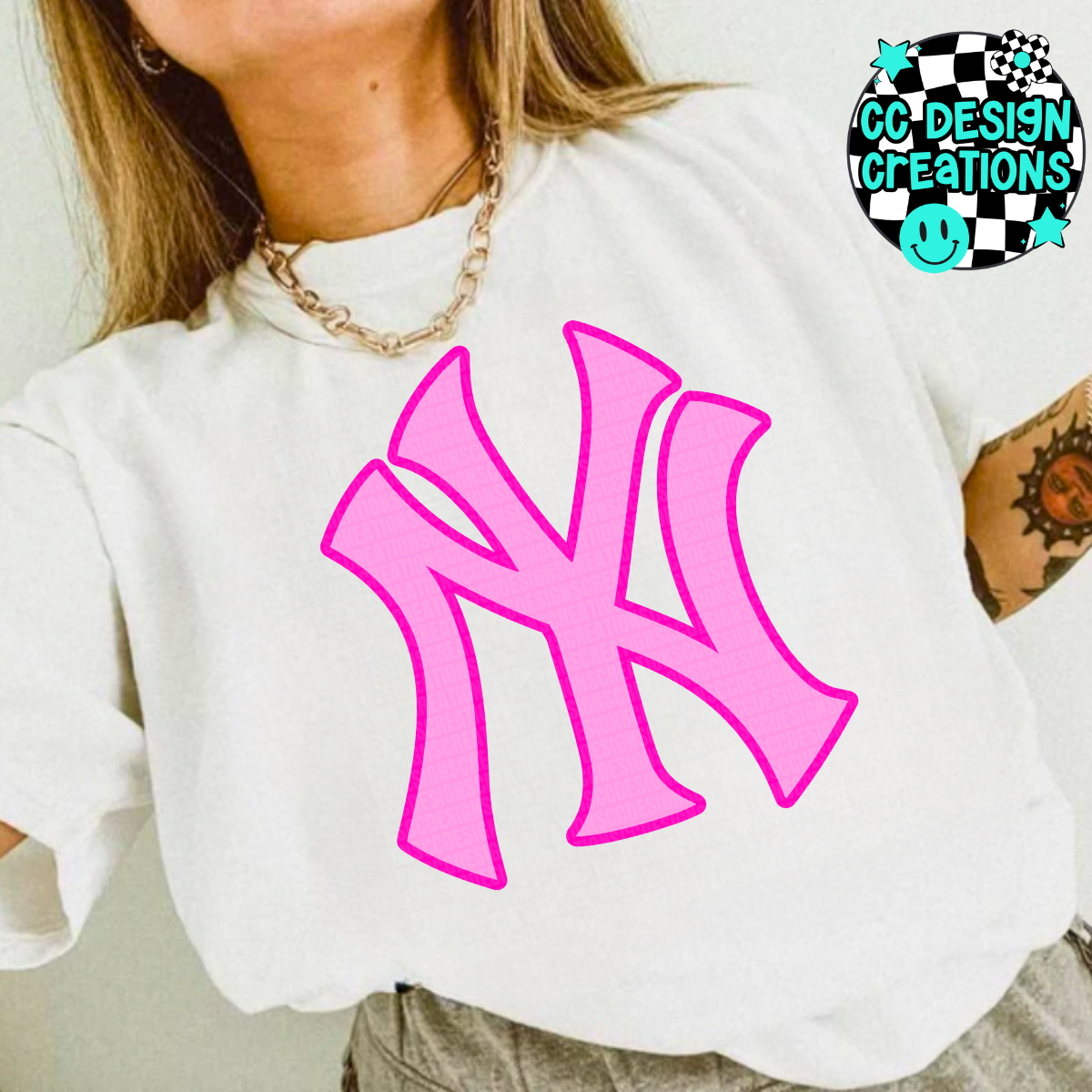 Yankees Preppy Pink PNG Digital Download