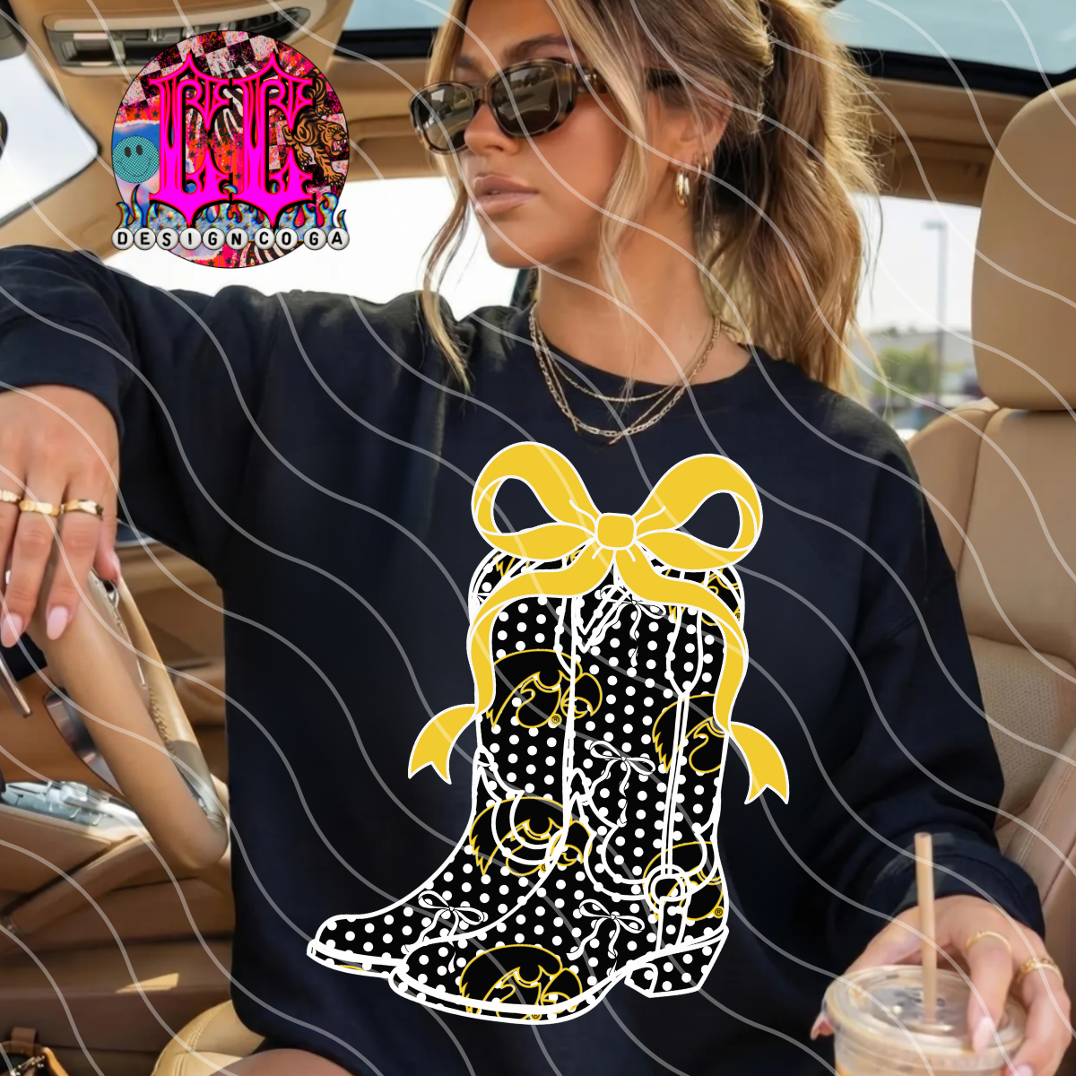 POLKA DOT COWGIRL HKEYE PNG DIGITAL DOWNLOAD