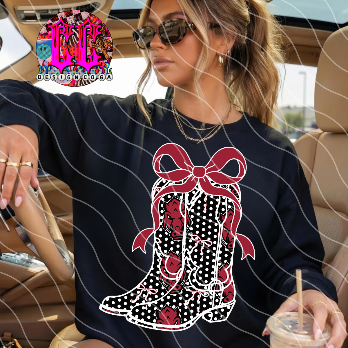 POLKA DOT COWGIRL RZRBKS PNG DIGITAL DOWNLOAD