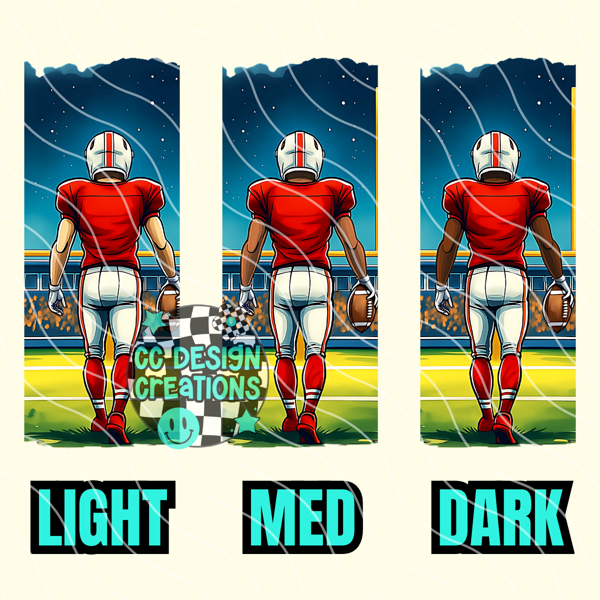 CUSTOM Football Player PNG Digital Download (PKT + Back Design)