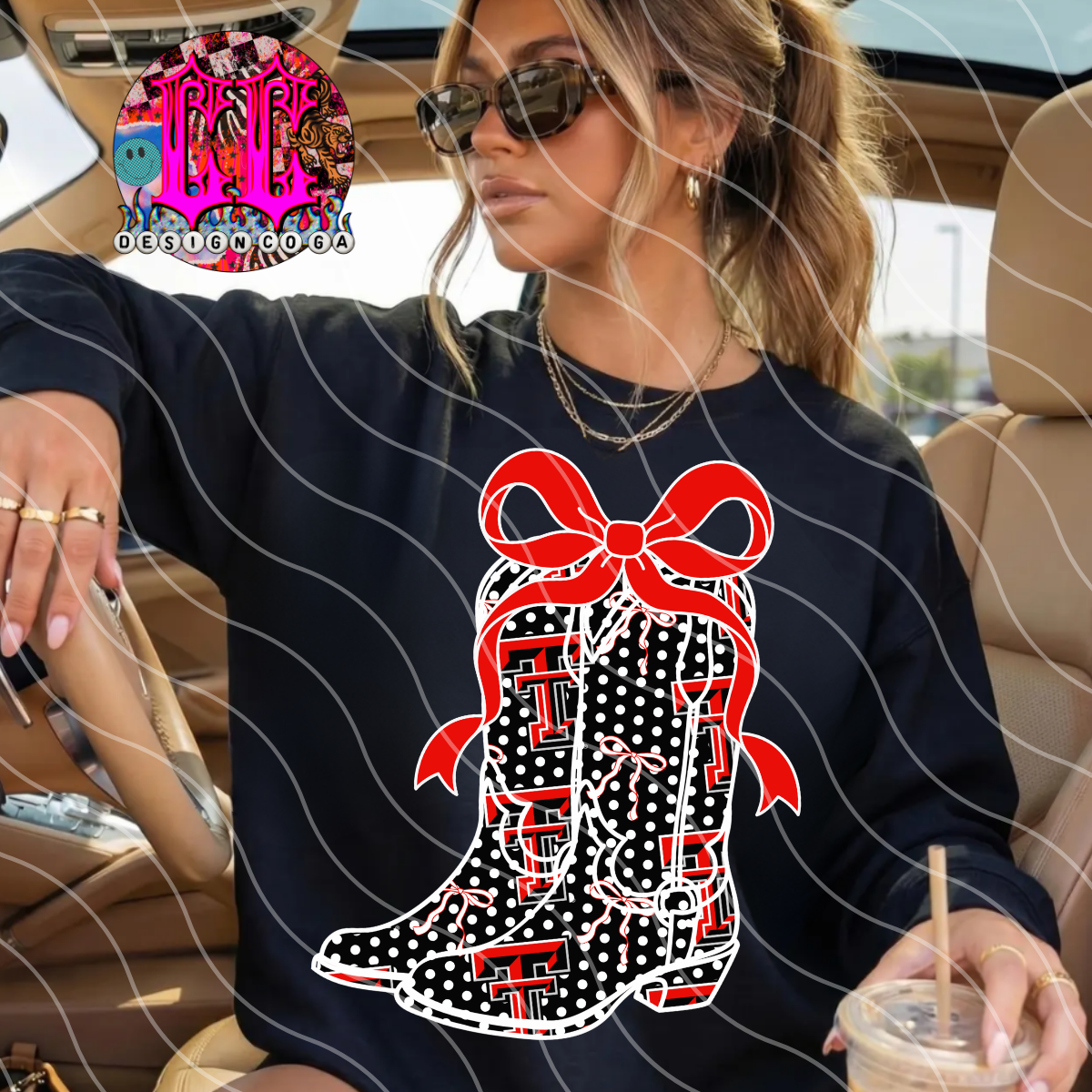 POLKA DOT COWGIRL TECH PNG DIGITAL DOWNLOAD