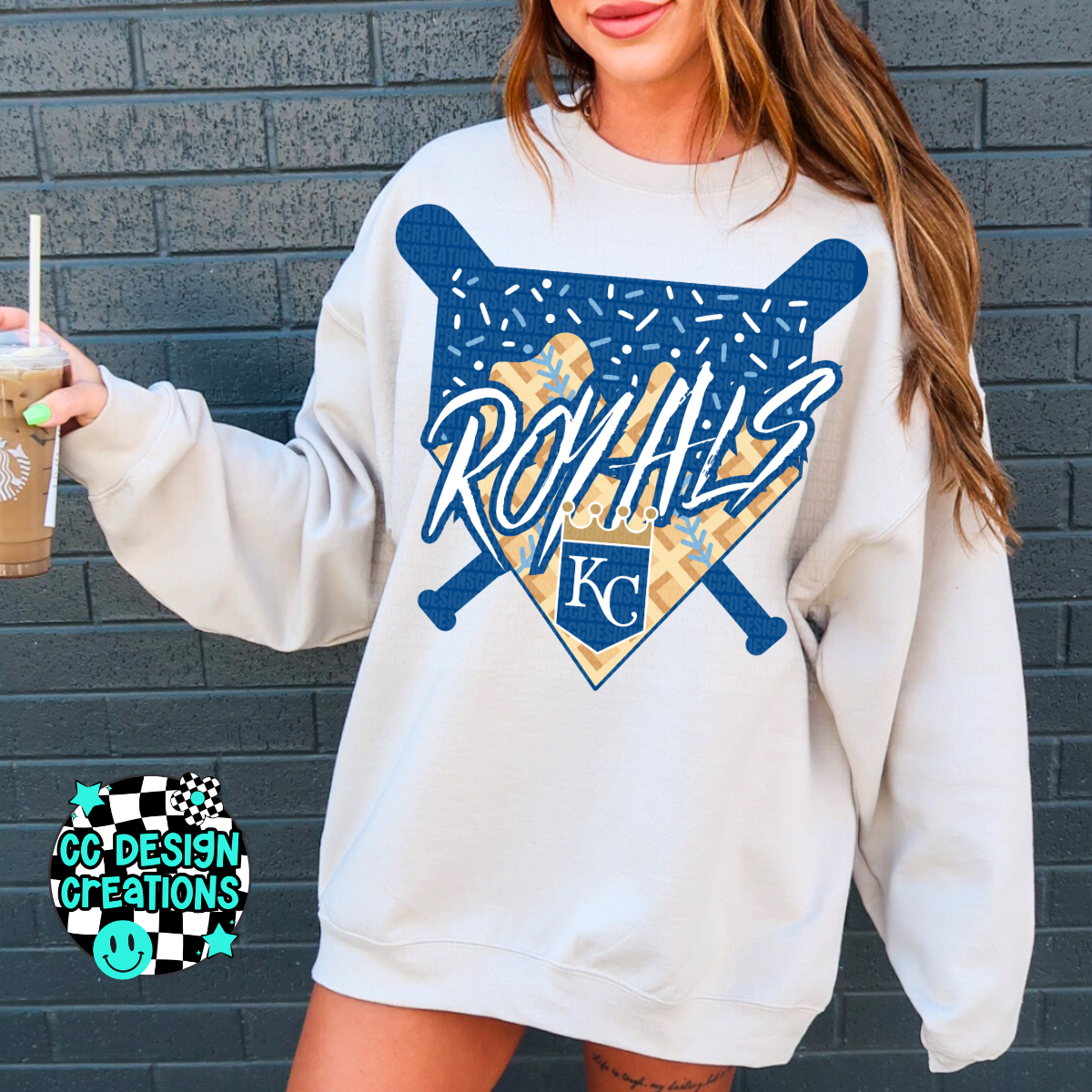 Royals Baseball Drip PNG Digital Download