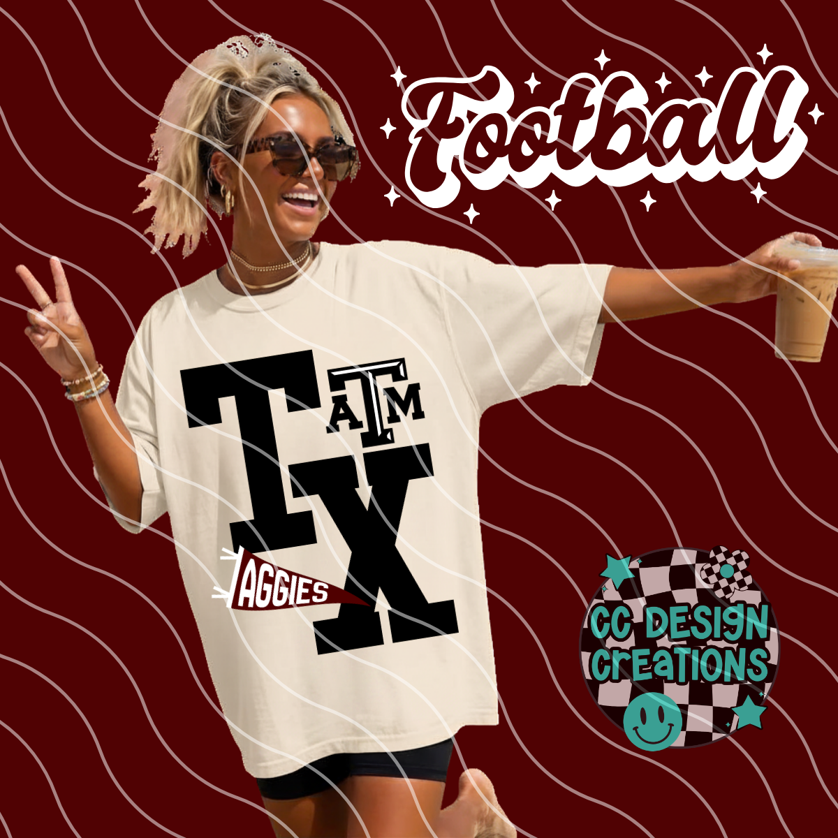 TEXAS AG FOOTBALL VARSITY PNG DIGITAL DOWNLOAD (WHITE + BLACK INCLUDED)