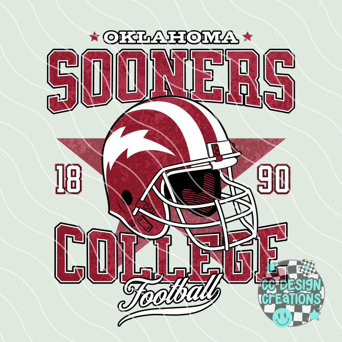 Retro All Star Sooners Football PNG Digital Download