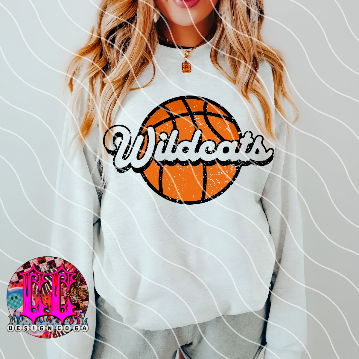 WILDCATS BASKETBALL MASCOT PNG DIGITAL DOWNLOAD