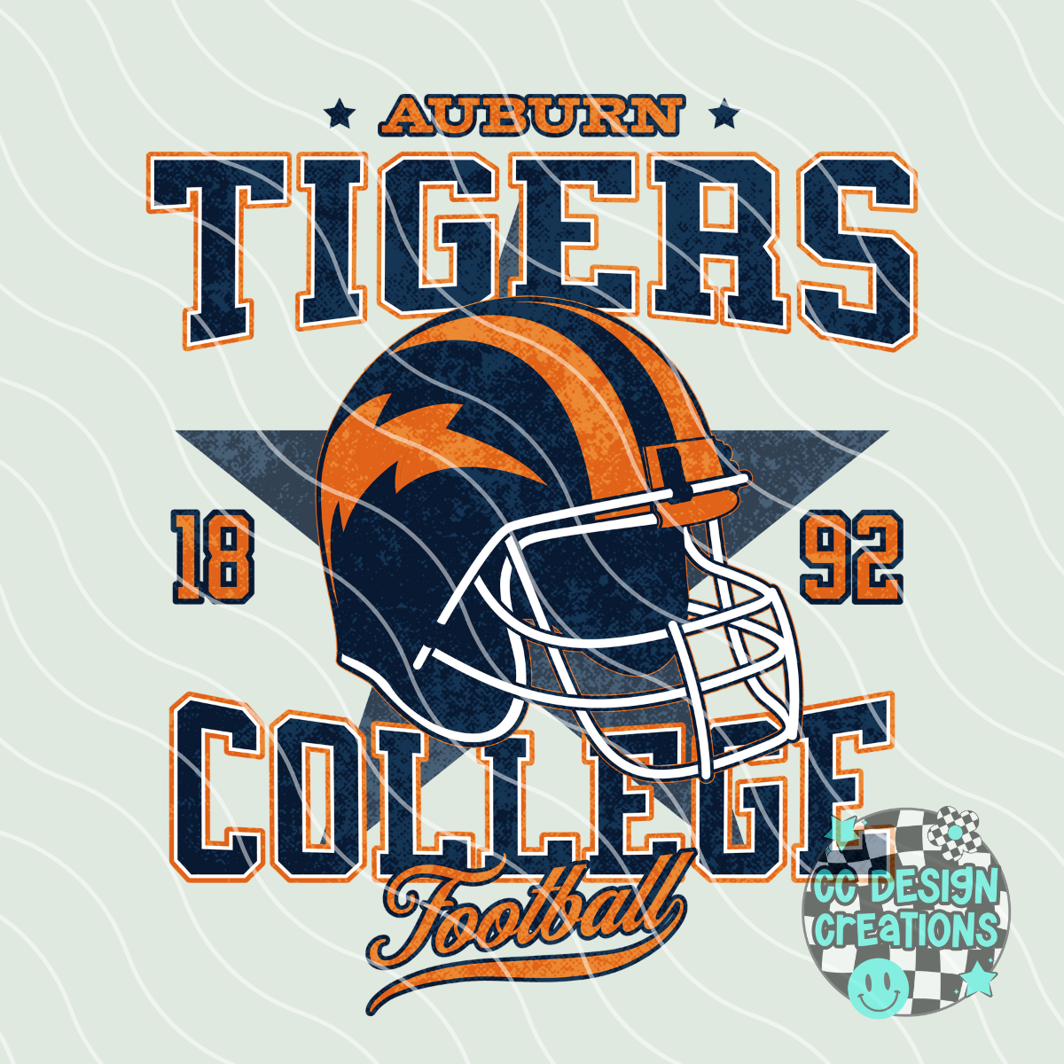 Retro All Star AU Tigers Football PNG Digital Download