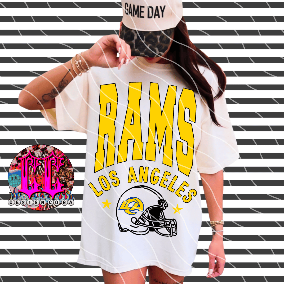 RAMS VARSITY THROWBACK PNG DIGITAL DOWNLOAD