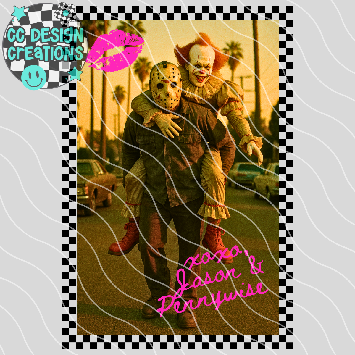 XOXO Jason & Pennywise PNG Digital Download