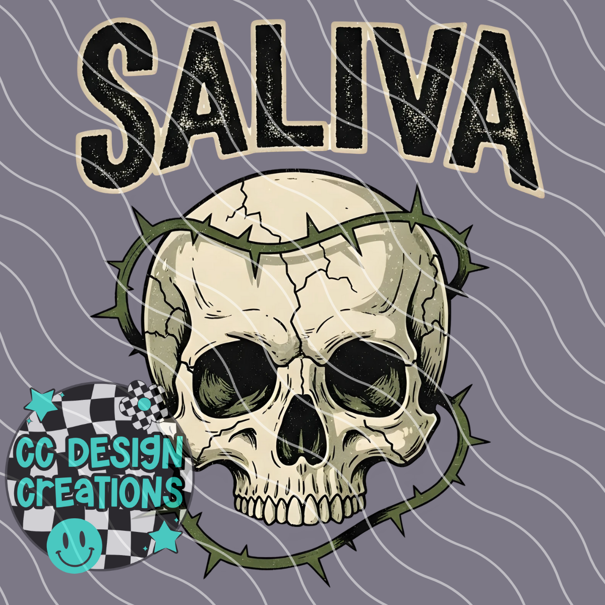 Saliva Skull PNG Digital Download