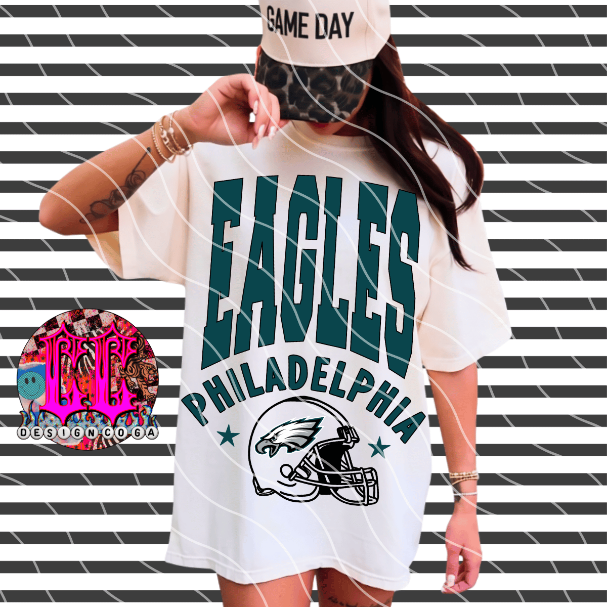 EAGLES VARSITY THROWBACK PNG DIGITAL DOWNLOAD