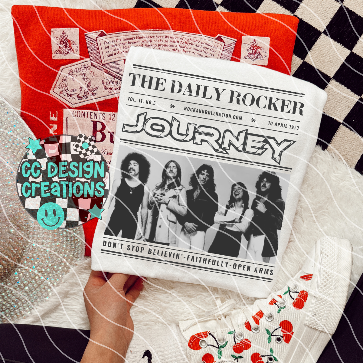 Rock N Roll Newspaper Journ ey PNG Digital Download