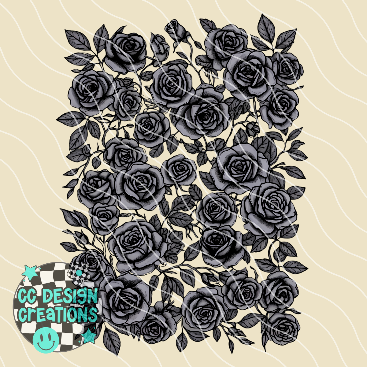 Dark Roses PNG Digital Download