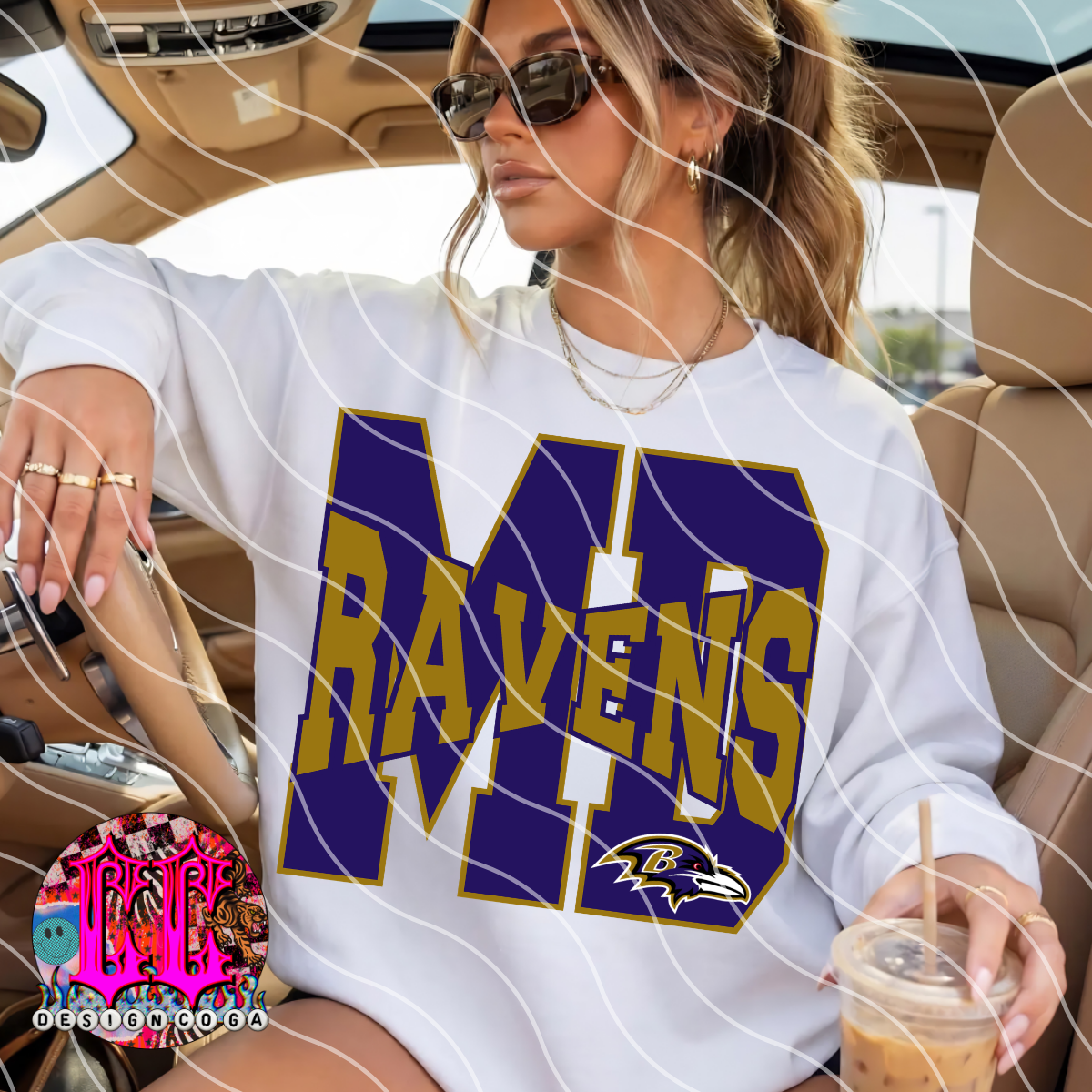 RAVENS MEGA LETTERS FOOTBALL PNG DIGITAL DOWNLOAD
