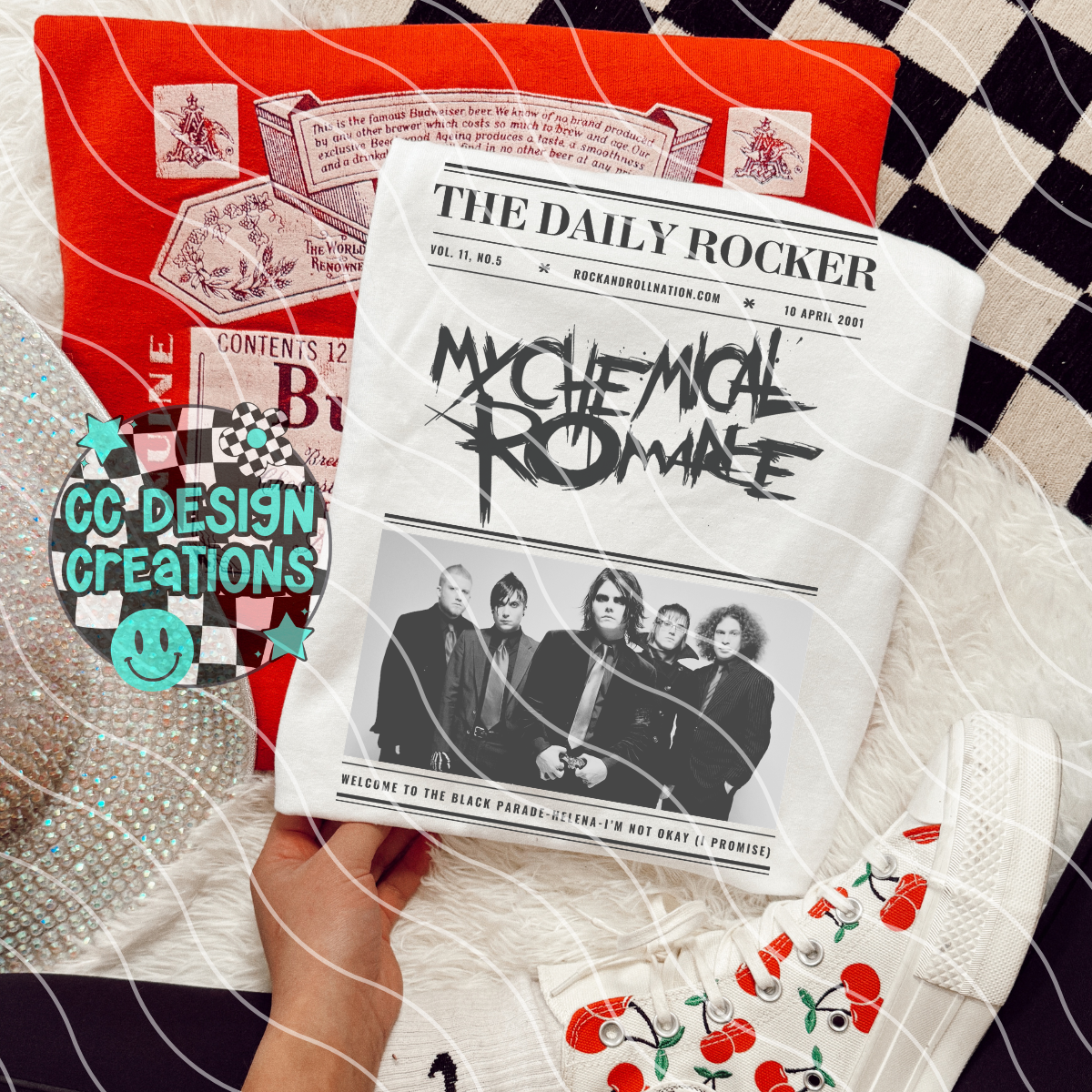 Rock N Roll Newspaper My Chem ical Roman ce PNG Digital Download