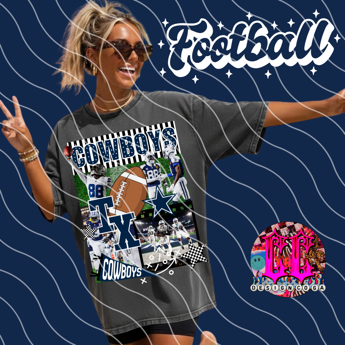 COWBYS FOOTBALL MIX PNG DIGITAL DOWNLOAD