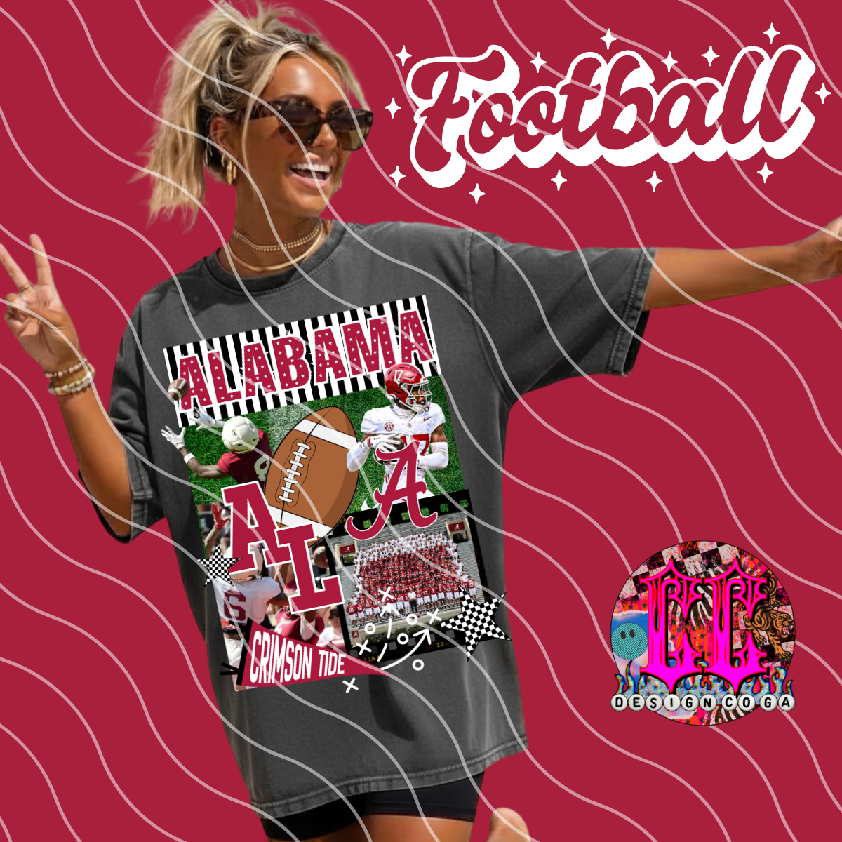 BAMA FOOTBALL MIX PNG DIGITAL DOWNLOAD