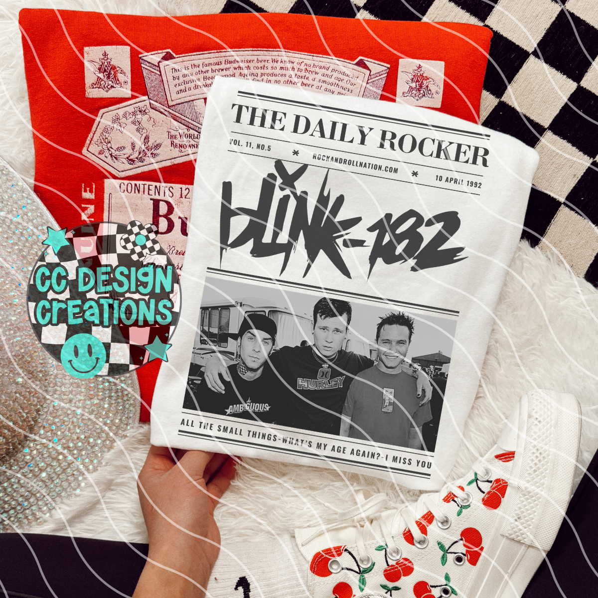 Rock N Roll Newspaper Blink 1 8 2 PNG Digital Download