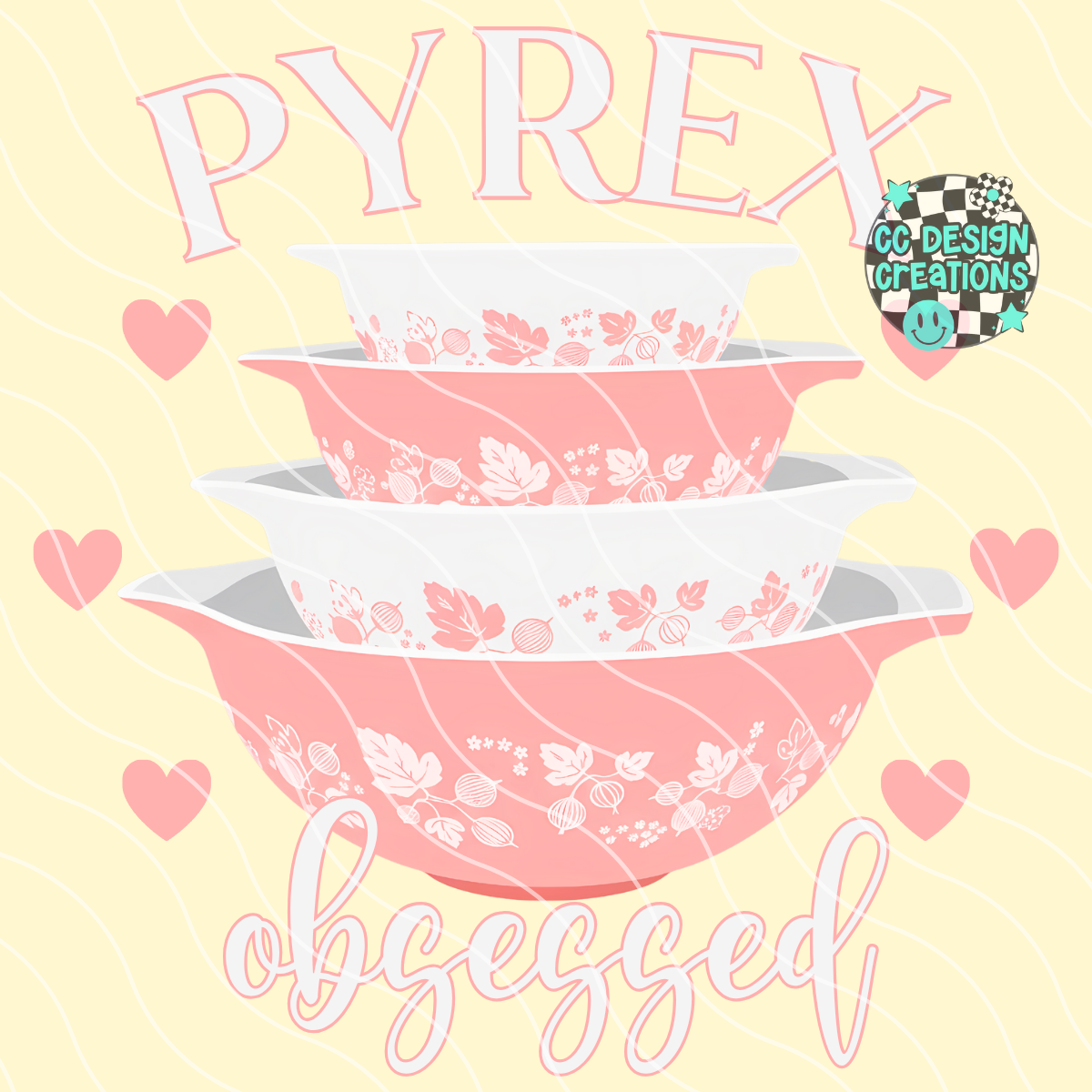Pyrex Pink PNG Digital Download