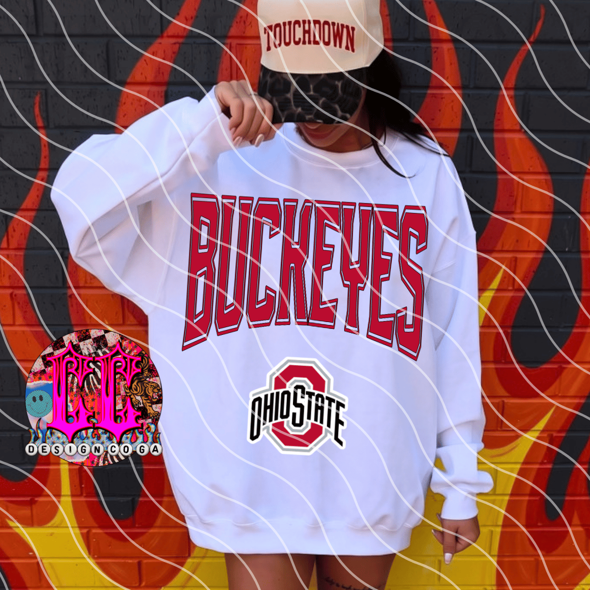 BUCK EYES 2 RETRO FOOTBALL PNG DIGITAL DOWNLOAD