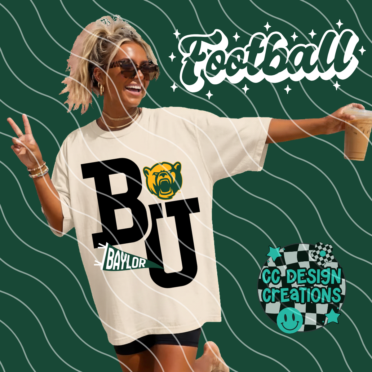 BAY LOR FOOTBALL VARSITY PNG DIGITAL DOWNLOAD (WHITE + BLACK INCLUDED)