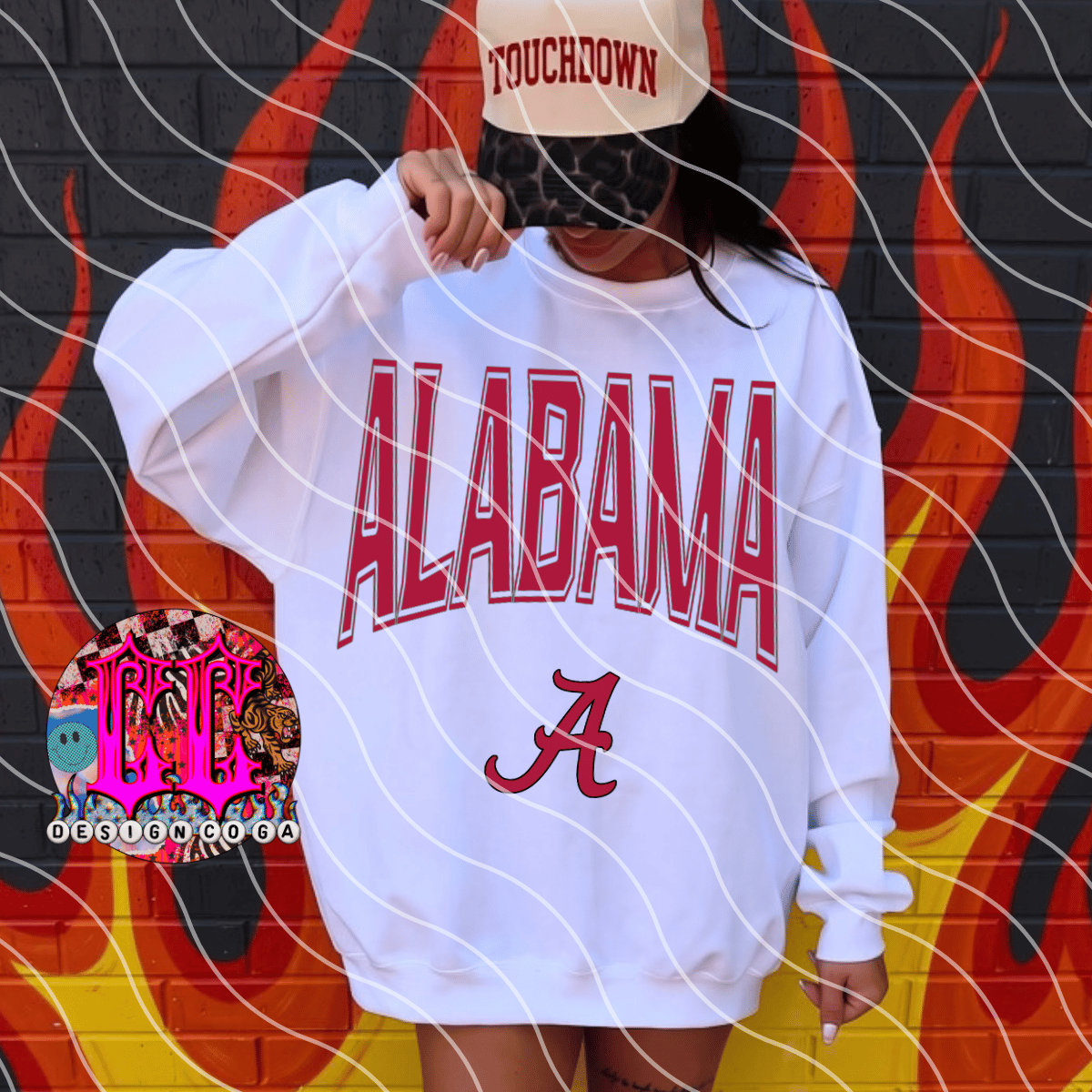 BAMA 2 RETRO FOOTBALL PNG DIGITAL DOWNLOAD