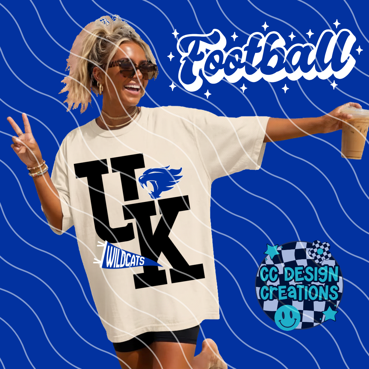 KENTUCKY FOOTBALL VARSITY PNG DIGITAL DOWNLOAD (WHITE + BLACK INCLUDED)