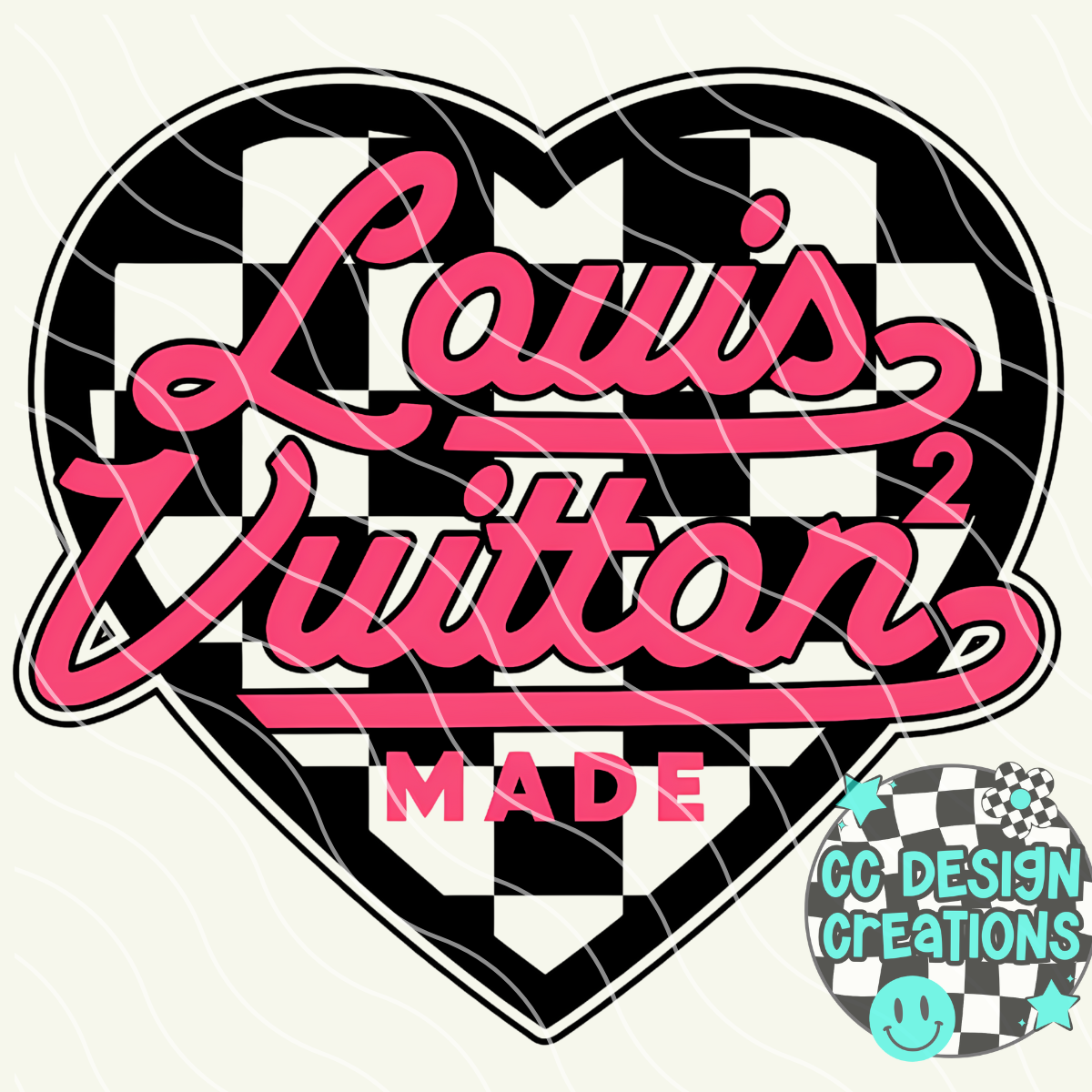 Pink Black Louis PNG Digital Download