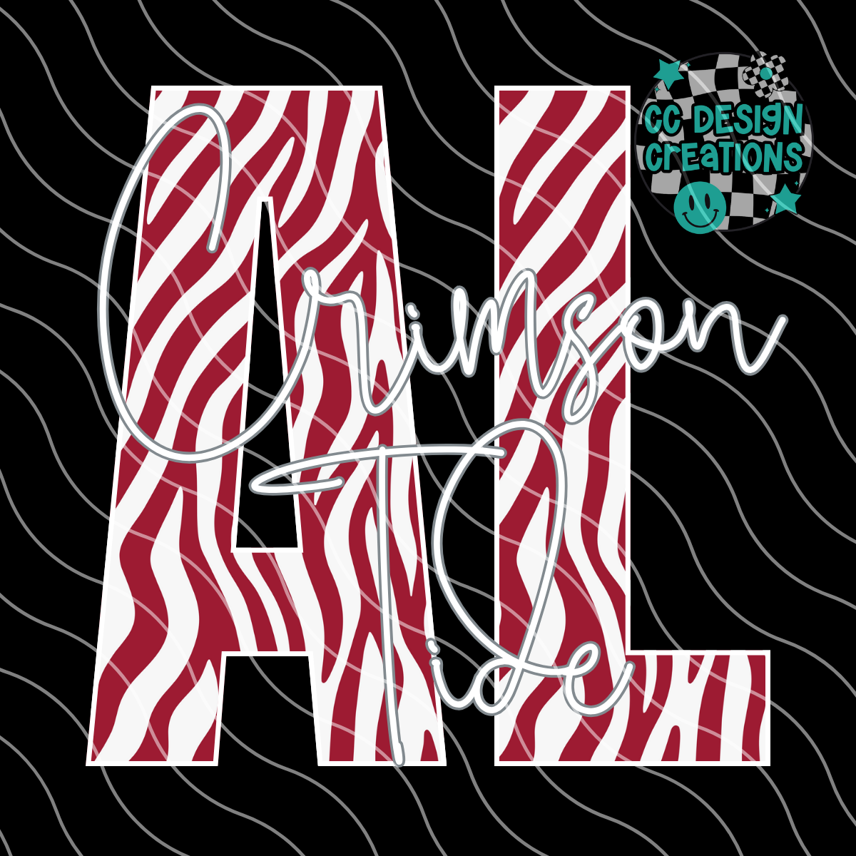 Bama Football Zebra PNG Digital Download