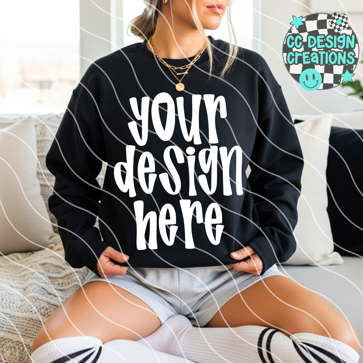 Black Sweatshirt Socks MOCK