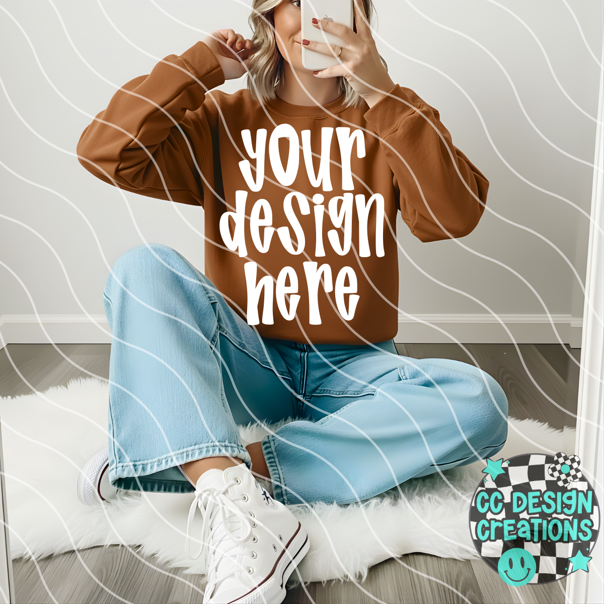 Brown Casual Mock