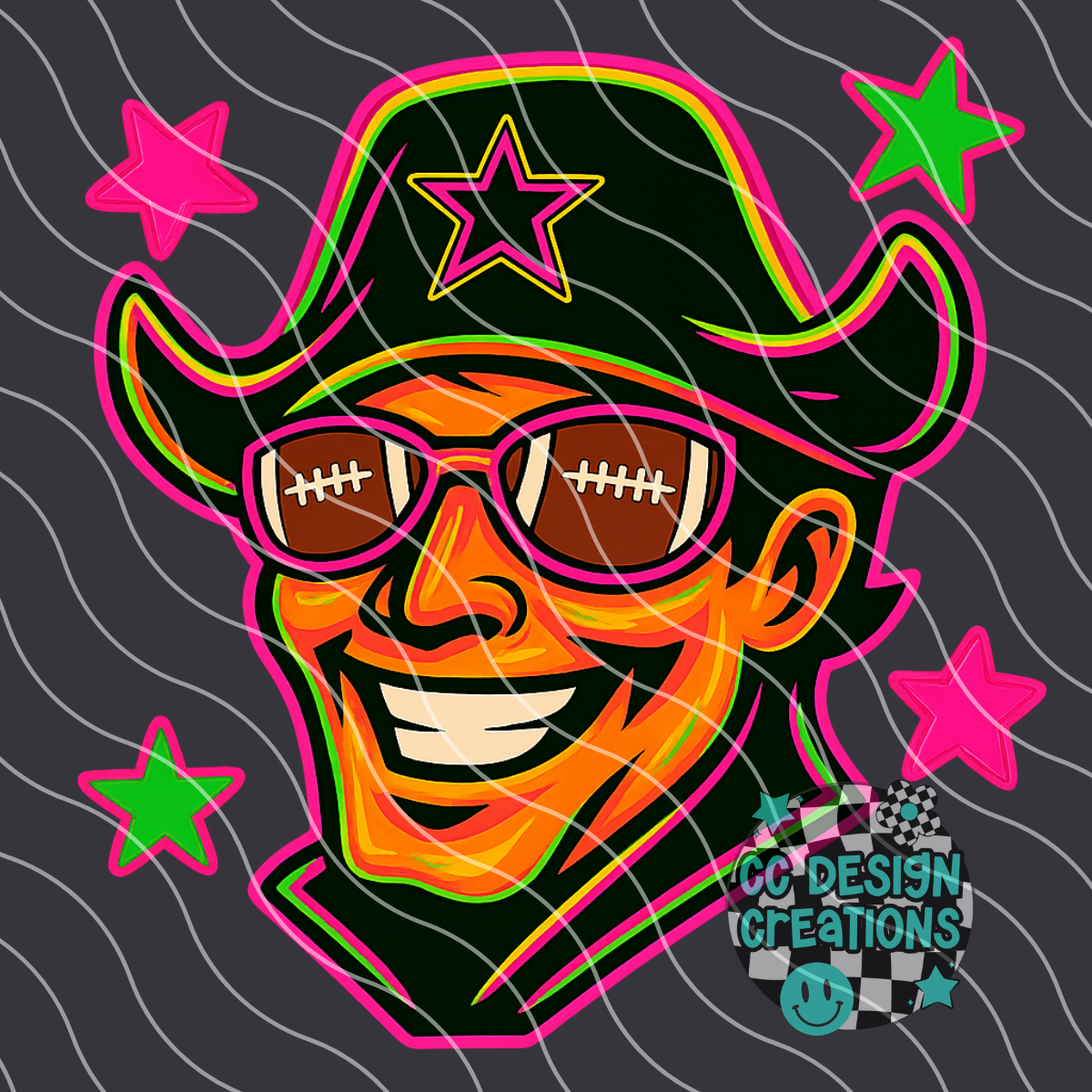 Commodore Neon Mascot PNG Digital Download