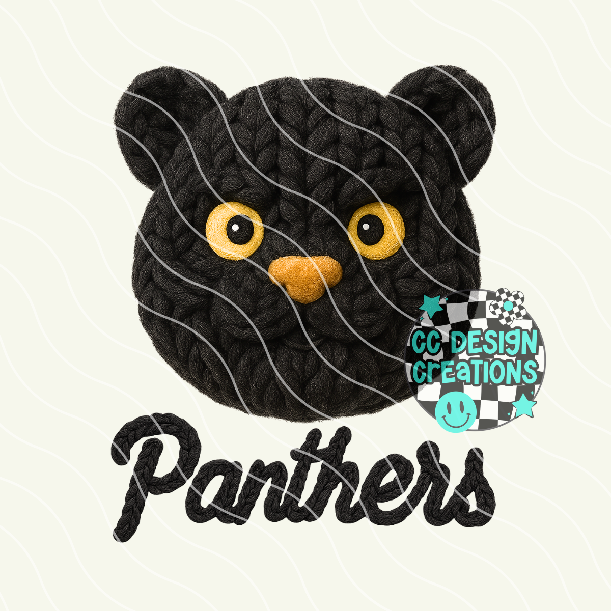FAUX YARN Panthers Mascot PNG Digital Download