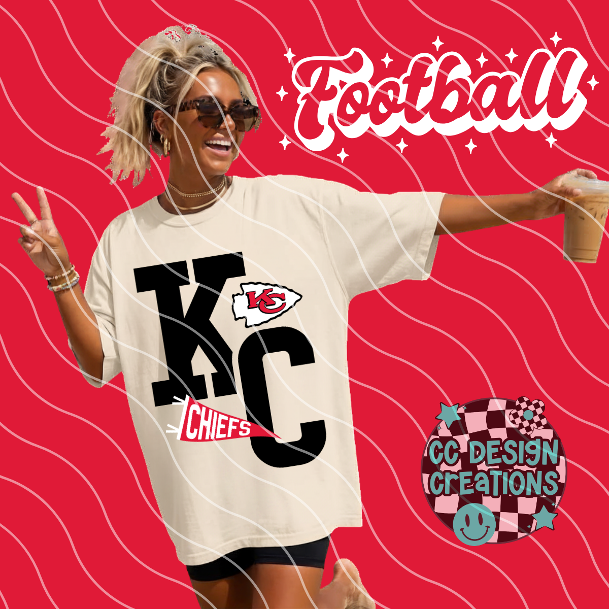KC FOOTBALL VARSITY PNG DIGITAL DOWNLOAD (WHITE + BLACK INCLUDED)