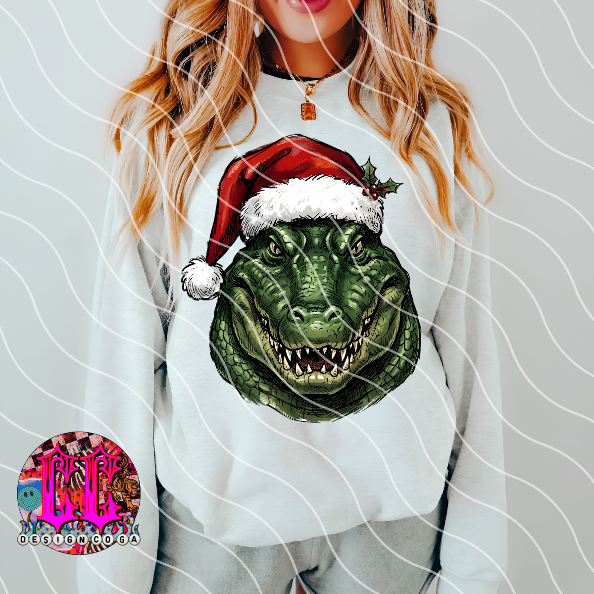 GATORS CHRISTMAS SKETCH MASCOT PNG DIGITAL DOWNLOAD